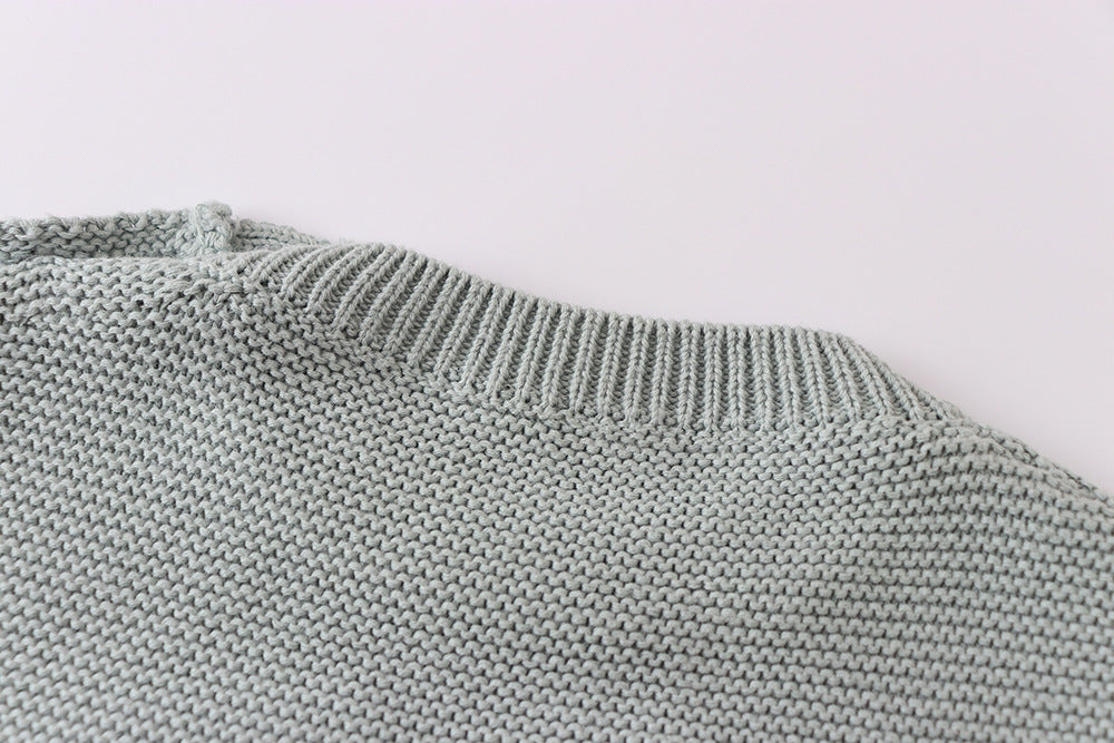 Pom Pom Heart Knit Pullover- CLEARANCE