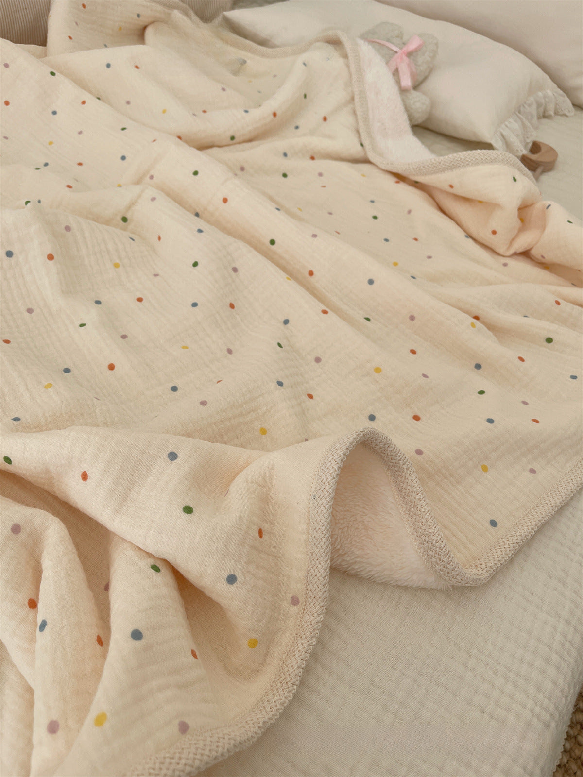 Vintage Plush lightweight Muslin Snuggle Blanket- CLEARANCE