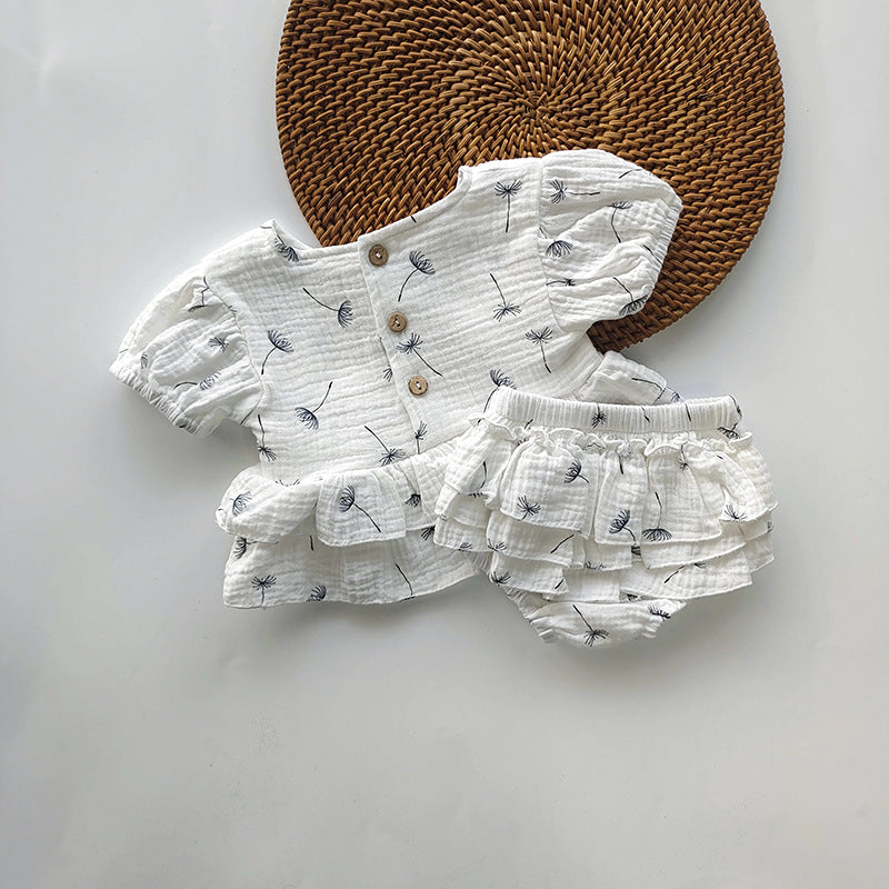 2-Piece Cotton Suit - Dandelion Dreams- CLEARANCE