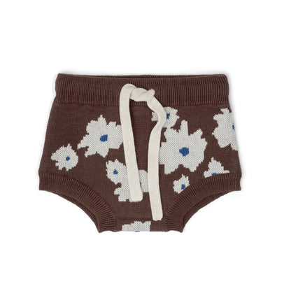 Jacquard Knit Pullover + Bummie Set || Dark Chocolate Petal