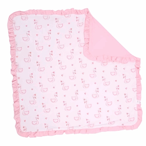 Baby baby blanket Bamboo Bamboo Blanket Blanket new POS Sale Swan Swan Princess Throw Blanket toddler blanket Swan Princess Lavish Bamboo Ruffled Blanket Isla + Bo