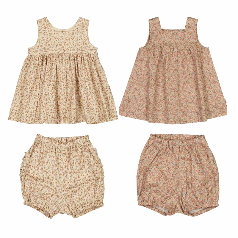 Baby baby bottoms baby dress Baby set Cotton cotton bloomers Cotton Bottoms Cotton Dress Cotton Set Faire Google Kids new Toddler toddler bottom toddler dress toddler set Sleeveless Linen Floral Print Dress & Bloomer Shorts Set Isla + Bo