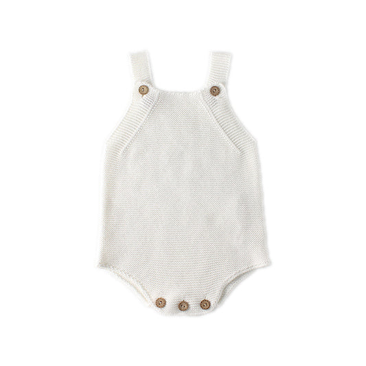 Baby Baby Knit Romper Baby Romper Google Knit knit romper knits Knitwear Sale SS2023 Knit Romper || Pure White Isla + Bo