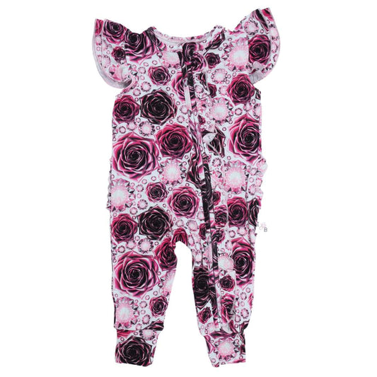 Baby Baby Sleeper Baby Zippy Bamboo Bamboo Zippy Gemma Rose new POS Sale Bamboo Ruffle Sleeve Zippy || Gemma Rose Isla + Bo