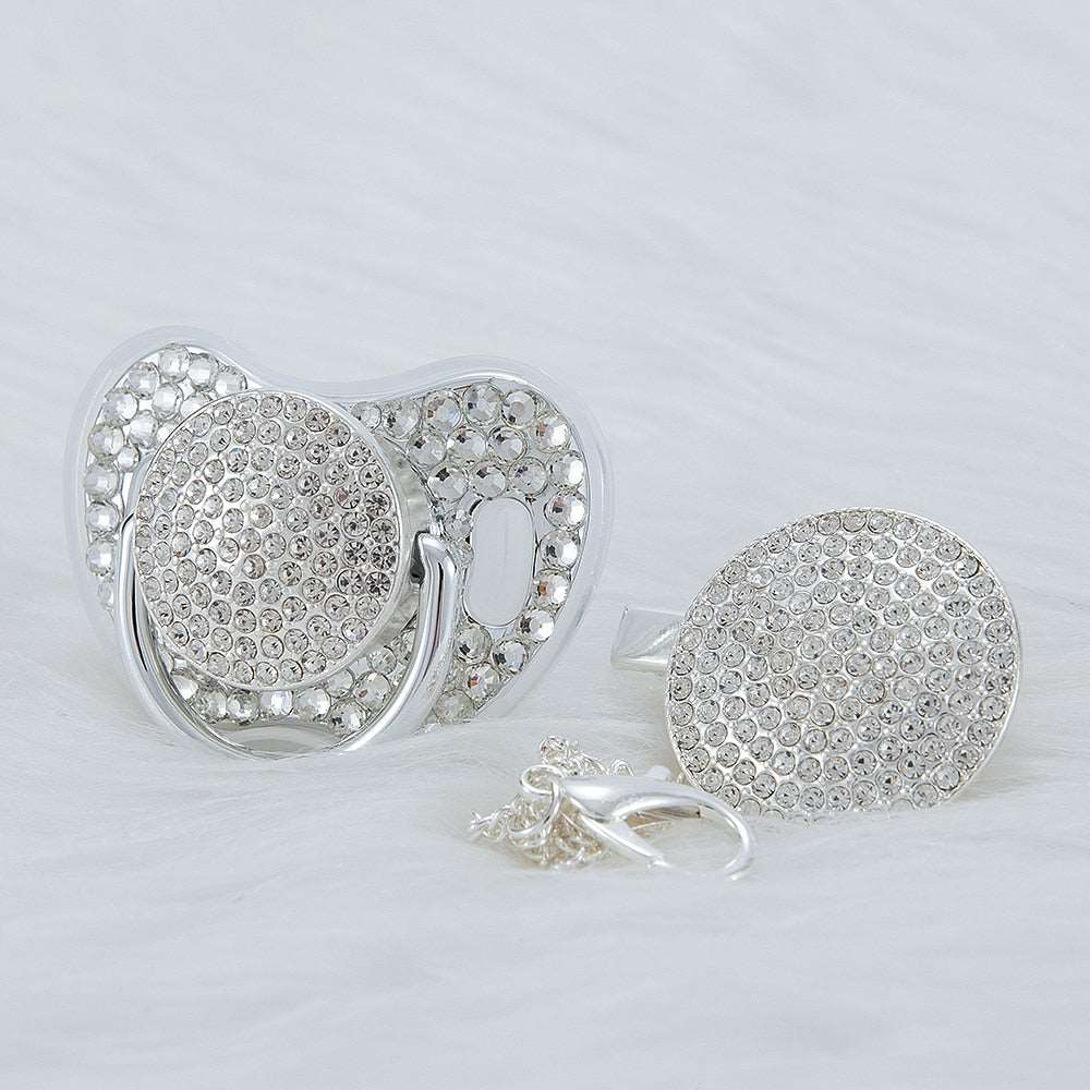 Gianna Luxurious Full Gemstone Pacifier + Clip - Isla + Bo