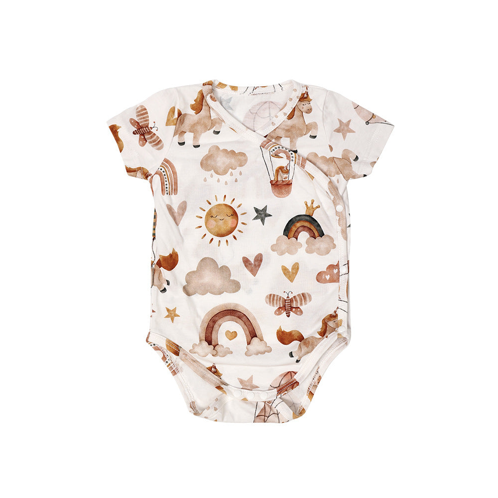 AW2023 Baby baby bodysuit Bodysuit Cotton Cotton Bodysuit Google new Organic Cotton POS Sale Short Sleeve Crossover Bodysuit Isla + Bo