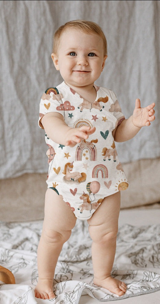 AW2023 Baby baby bodysuit Bodysuit Cotton Cotton Bodysuit Google new Organic Cotton POS Sale Short Sleeve Crossover Bodysuit Isla + Bo