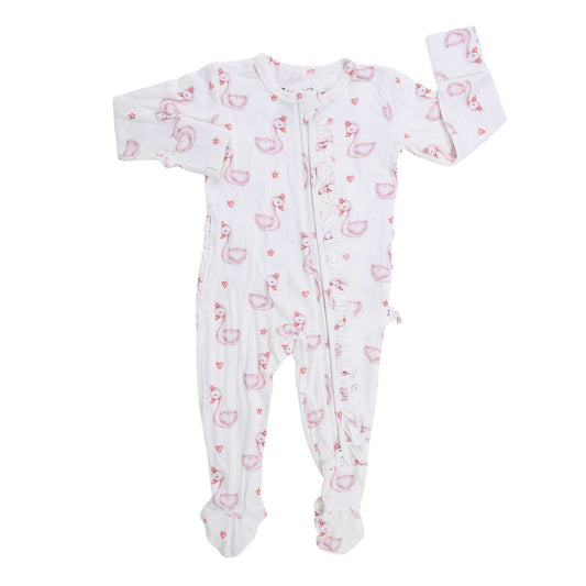 Swan Princess Frilly Footie Zippy - Isla + Bo