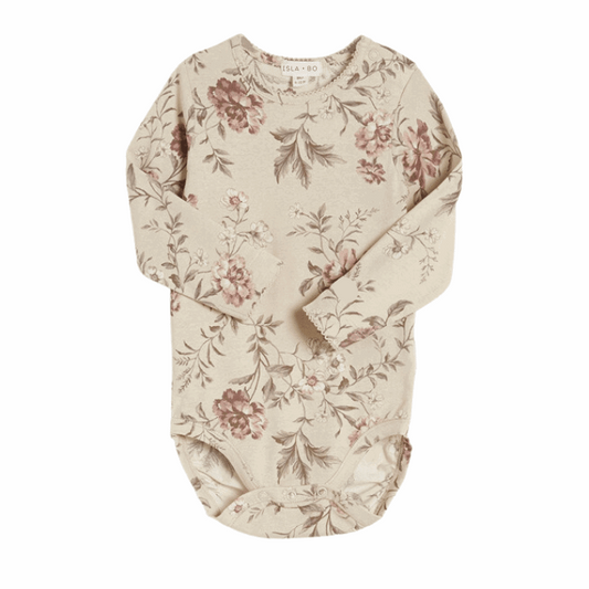 Long-Sleeved Bodysuit || Fall Flora on Putty
