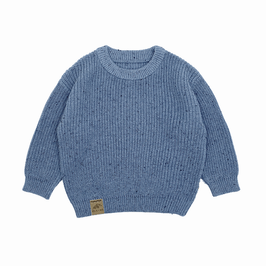 Pure Cotton Knit Pullover || Berwick Blue Birthday Cake