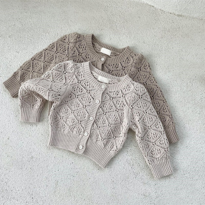 Delicate Diamond Knit Cardigan- CLEARANCE