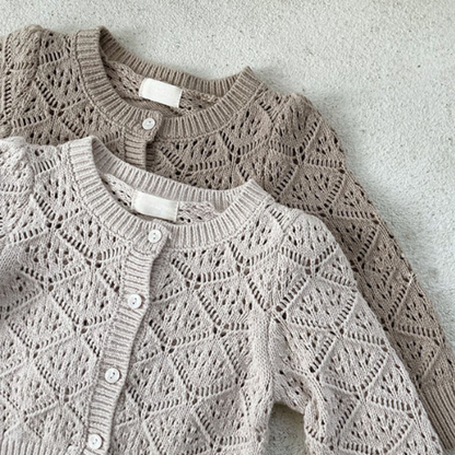 Delicate Diamond Knit Cardigan- CLEARANCE