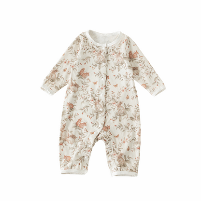Pure Cotton Long Sleeve Romper  || Forest Friends