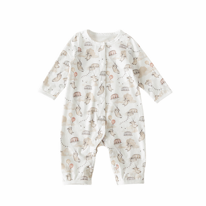 Pure Cotton Long Sleeve Romper  || Forest Friends