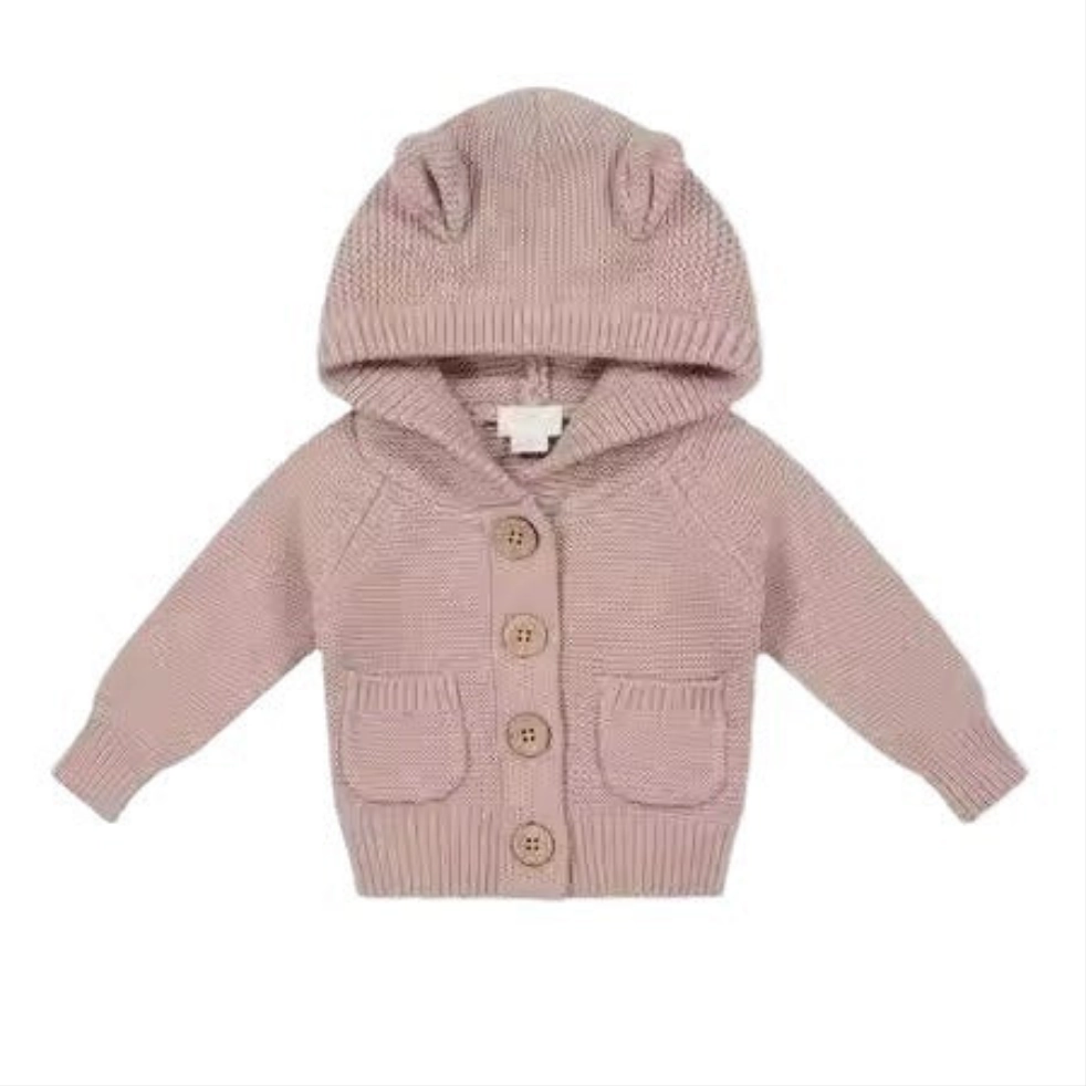 Baby Bear Knit Hooded Cardigan- CLEARANCE - Main Image