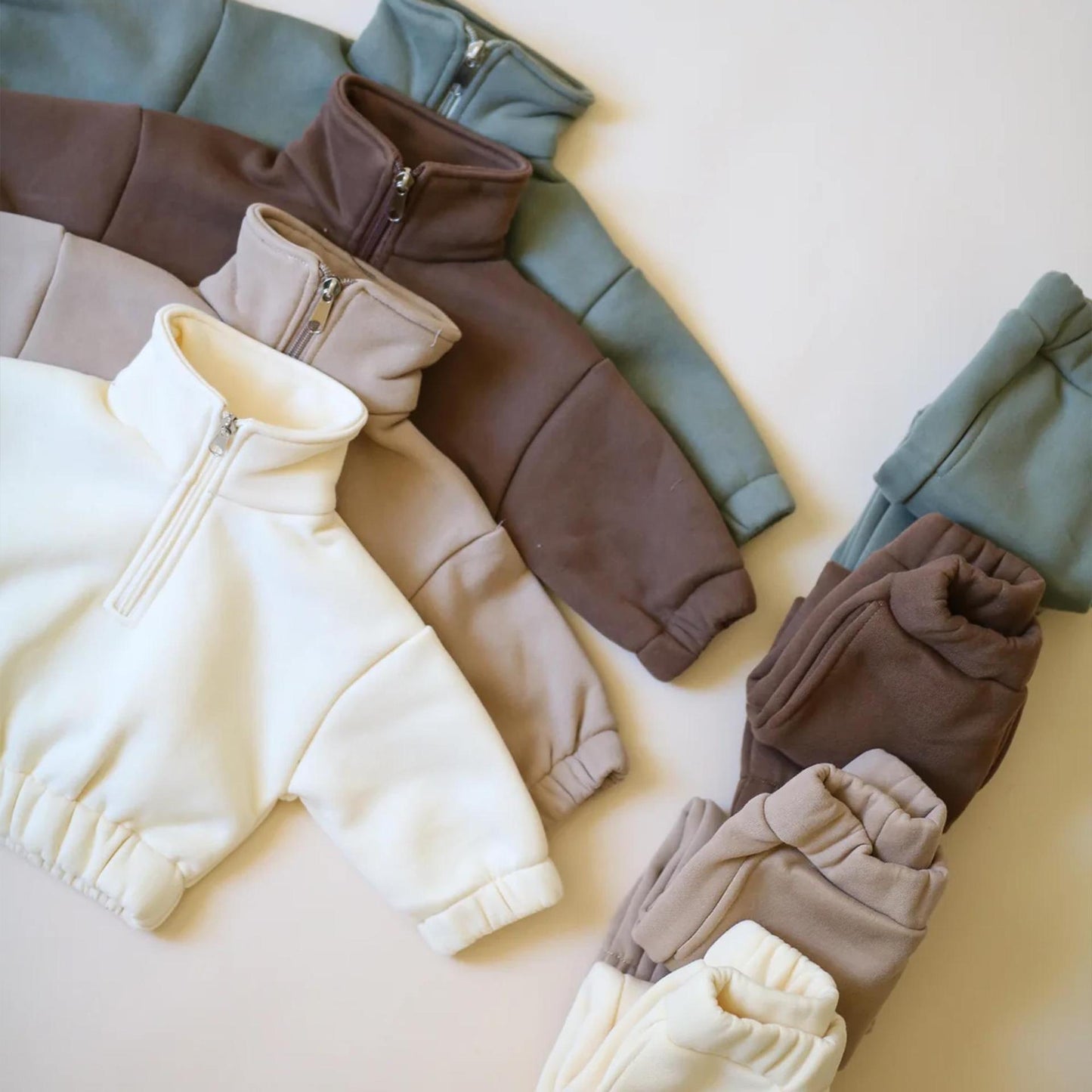 2-Piece Cozy Fleece Sweatshirt and Jogger Set