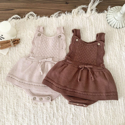 Whimsical Knit Pinafore Dress