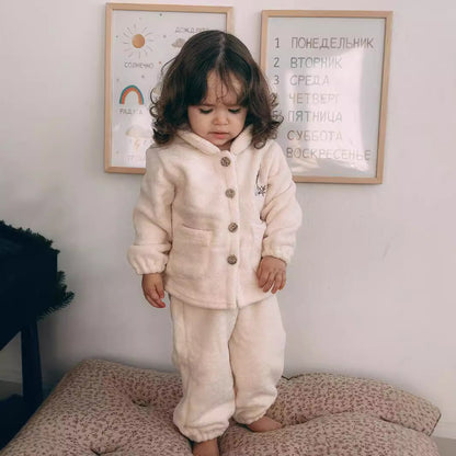 Woodland Embroidered 2-Piece Fleece Suit