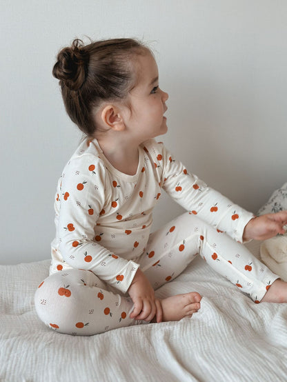 2-piece Long Sleeve Cotton Pajama Lounge Set | Apple Jaxx