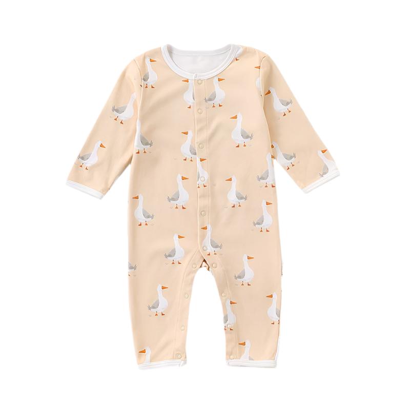 Long Sleeve Button Front Romper | Waddles- CLEARANCE