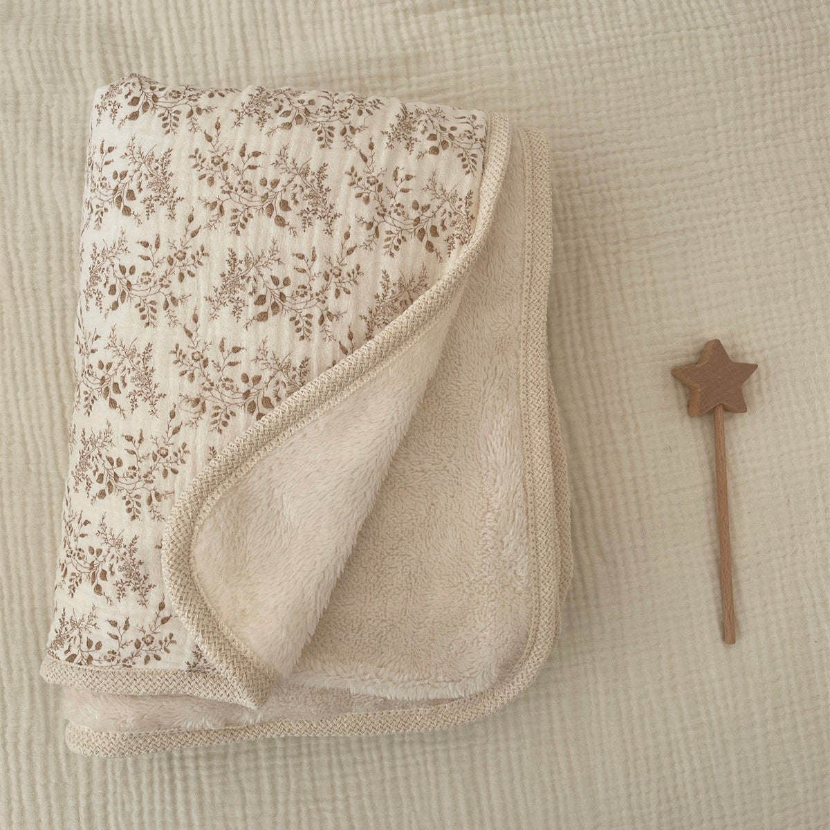 Vintage Plush lightweight Muslin Snuggle Blanket