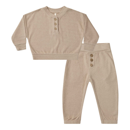 Cozy Terry Cloth Children's Sweatshirt and Trousers Set