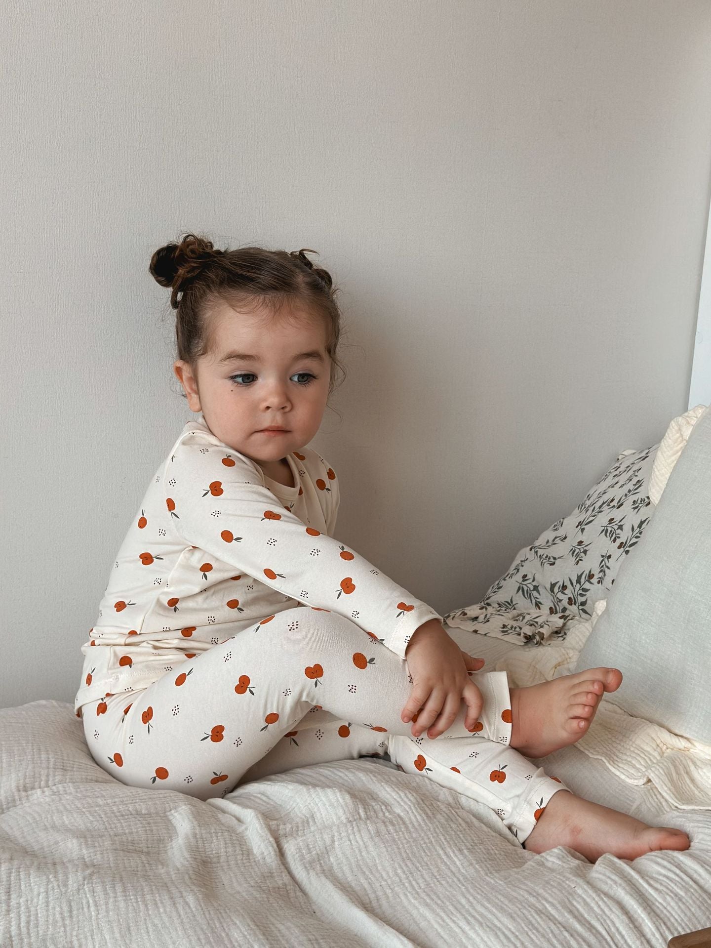 2-piece Long Sleeve Cotton Pajama Lounge Set | Apple Jaxx