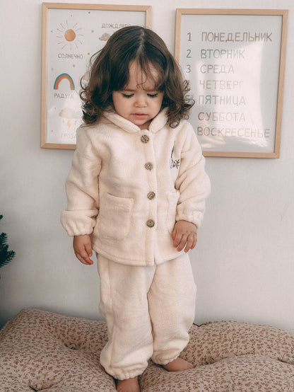 Woodland Embroidered 2-Piece Fleece Suit