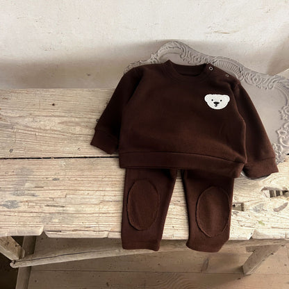 Duck & Bear Embroidered 2-Piece Cotton Set