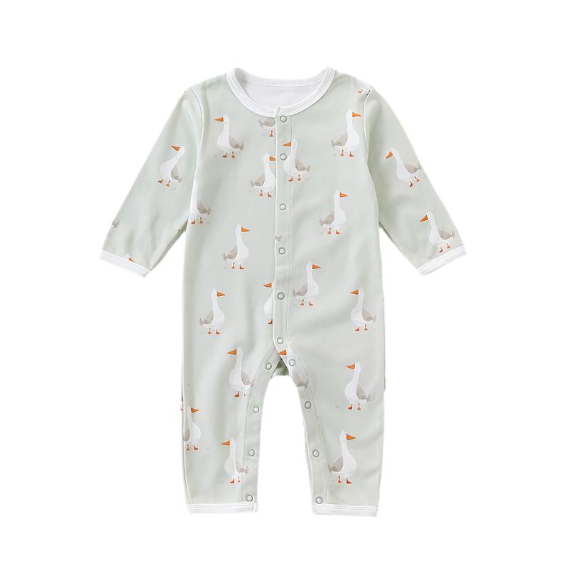 Long Sleeve Button Front Romper | Waddles- CLEARANCE