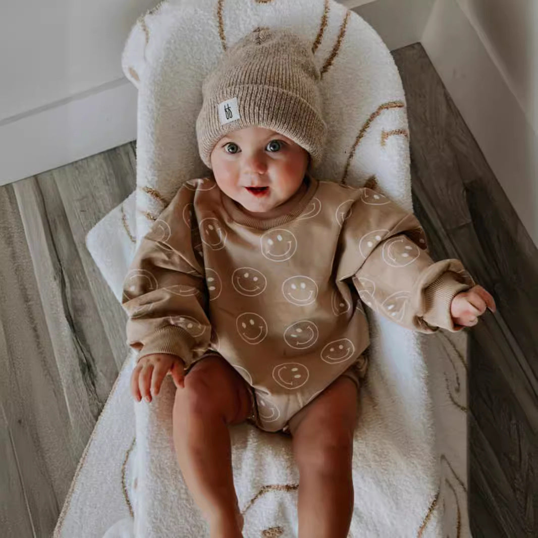 Smiley Cotton Romper