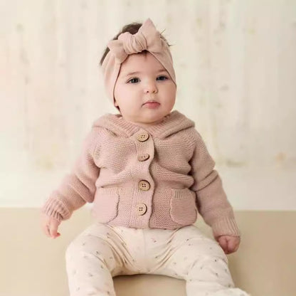 AW2024 Baby Baby Cardigan baby fall outfits baby fashion baby girl fashion Baby Knit Baby Knit Cardigan Baby knit sweater Baby Knitwear Cardigan elegant baby fashion Faire Google Infant Knit Knit Cardigan Knit Sweater knits Knitwear new Playful children's fashion retro baby fashion soft knit baby clothes soft knit cardigan Trending Baby Fashion Baby Bear Knit Hooded Cardigan Isla + Bo