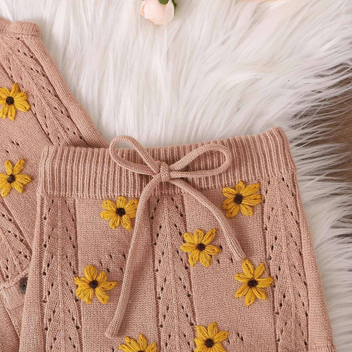 Sunflower Knit Two-Piece Set