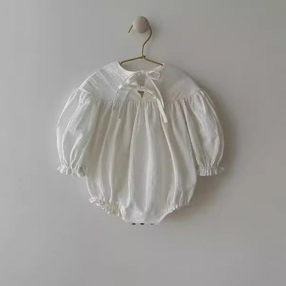 Cotton Linen Bubble Romper