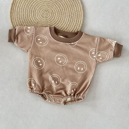 Smiley Cotton Romper