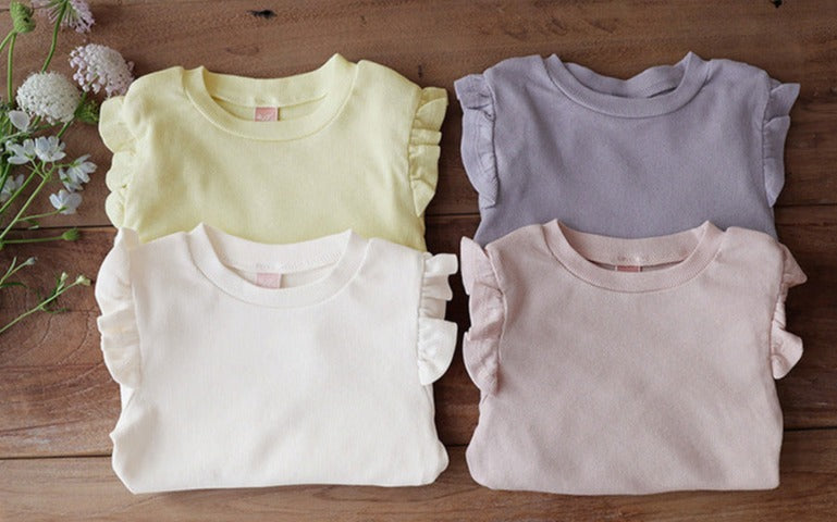 Baby Baby Cotton Top Baby Top Cotton Cotton Bib Cotton Top Faire Google Kids Kids top new SS2024 Toddler Toddler Top Top Tops Long-Sleeve Flutter Ribbed Tee for Girls Isla + Bo