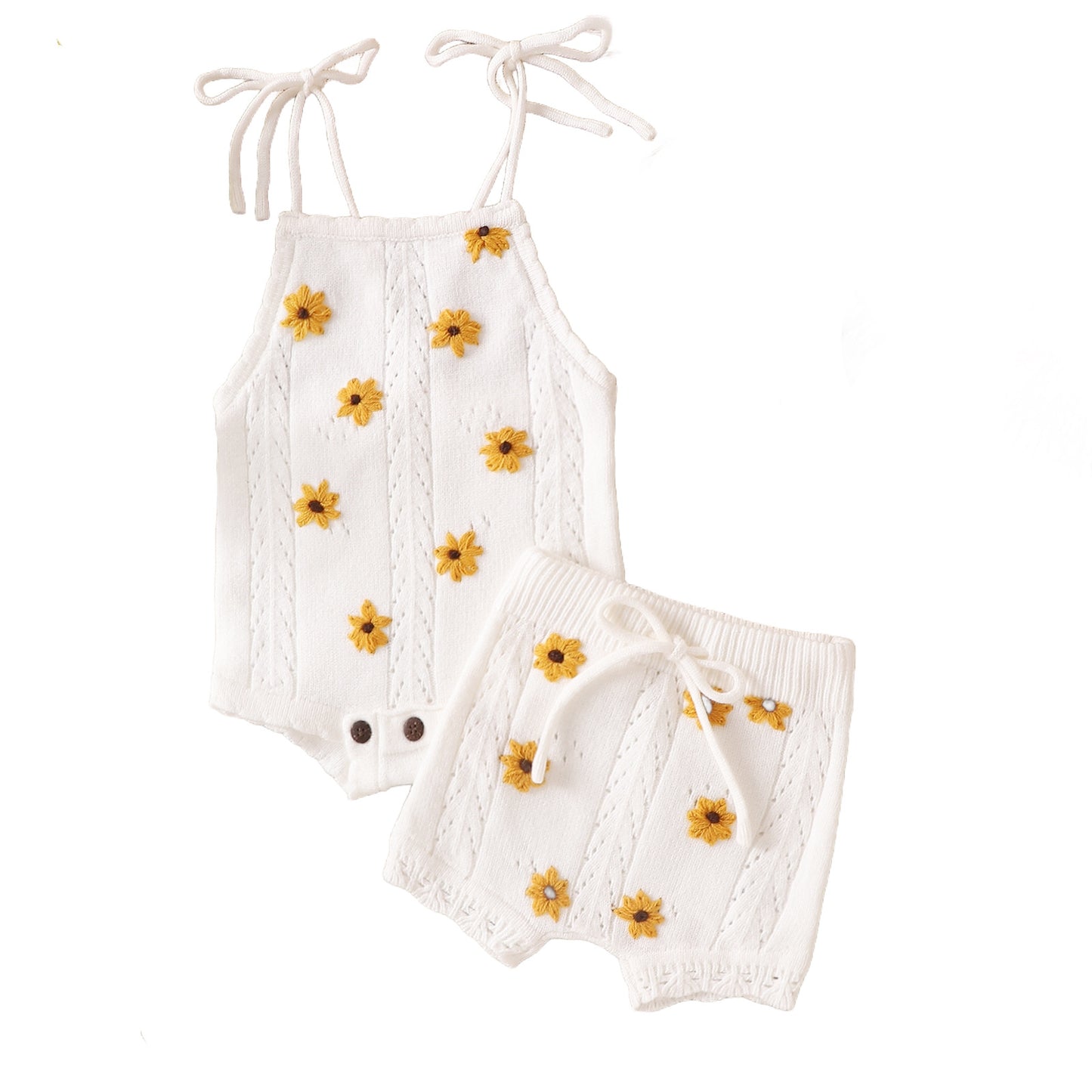 Sunflower Knit Two-Piece Set