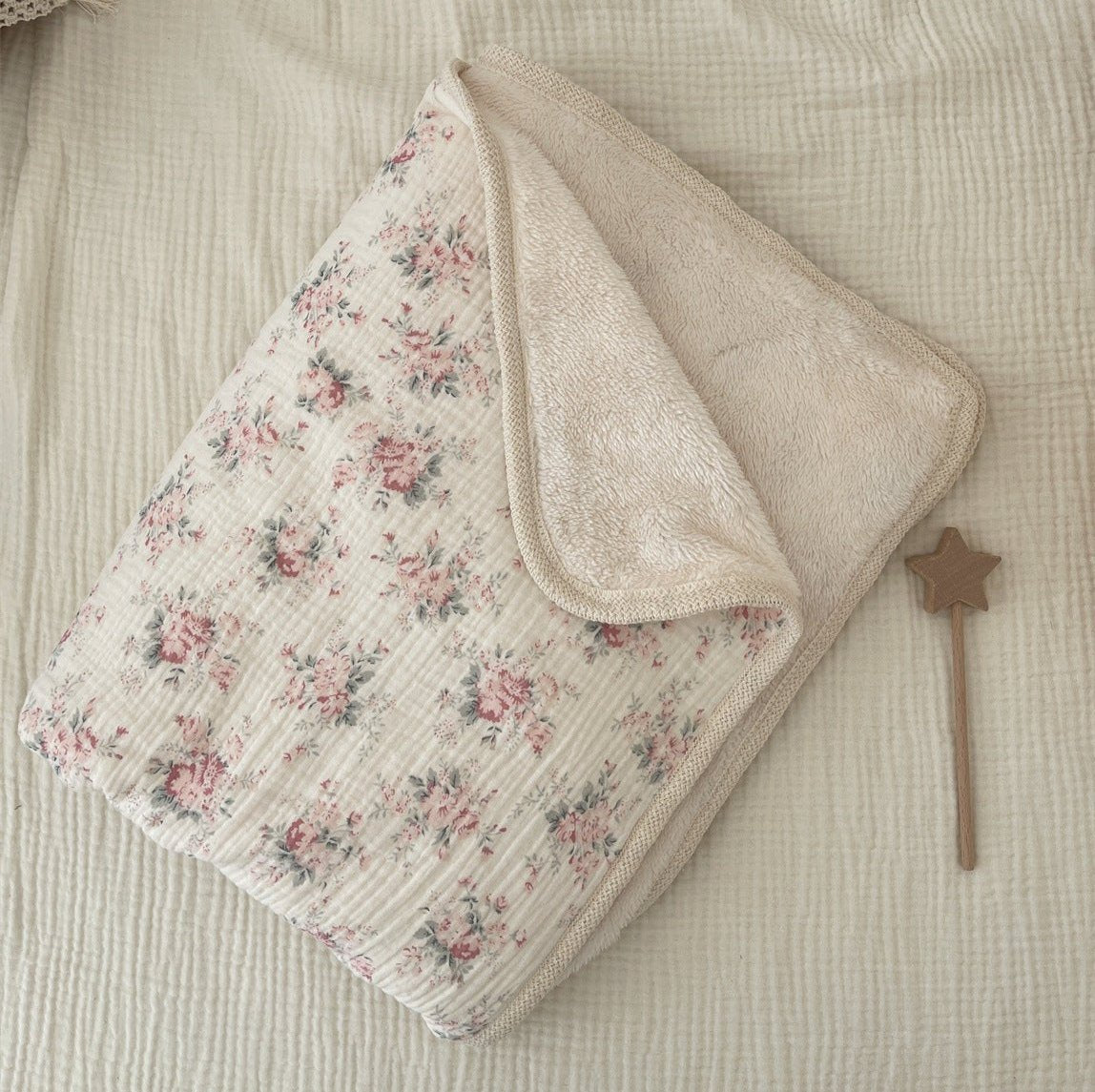 Vintage Plush lightweight Muslin Snuggle Blanket