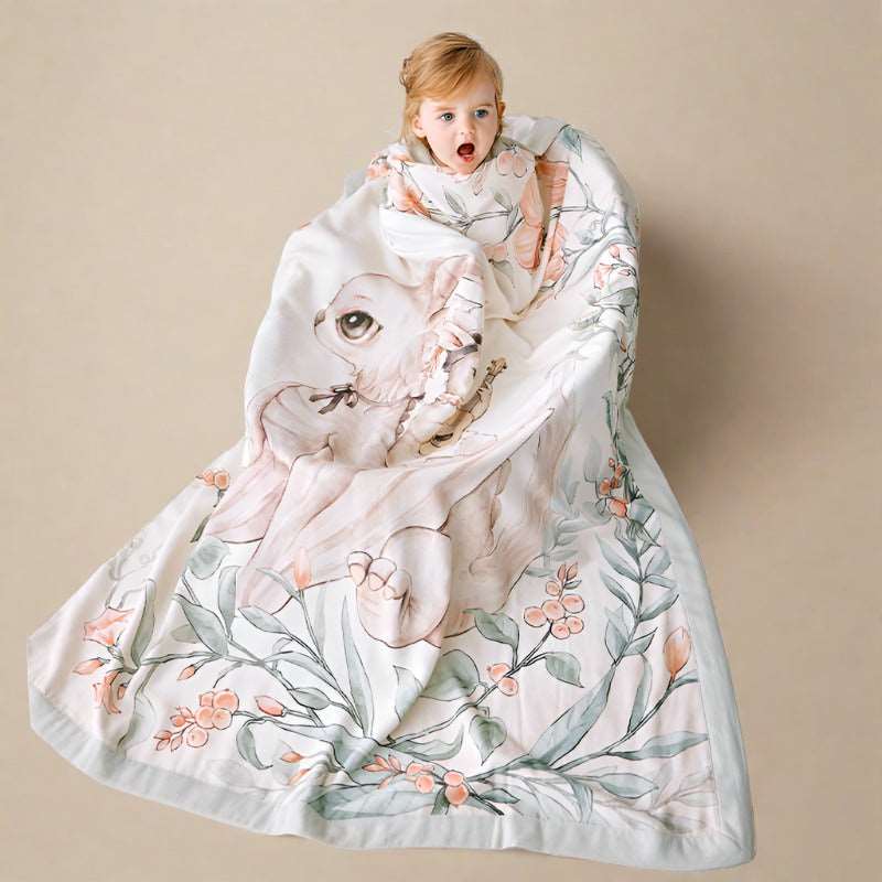 🌷 Primavera Lightweight Organic Bamboo Cotton Baby Blanket