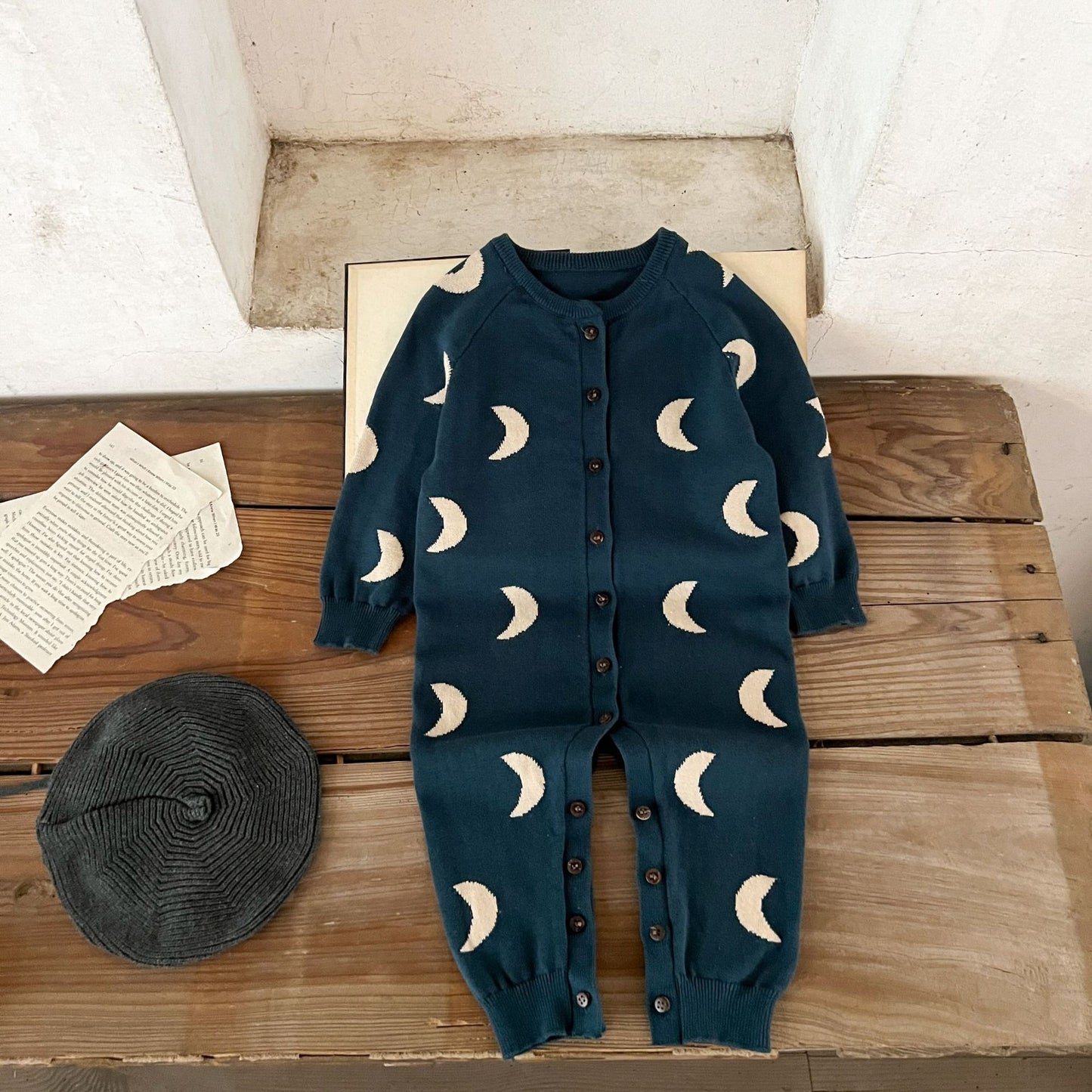 Button Front Knit Jumpsuit