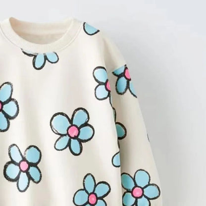 Forget-Me-Knot Cotton Blend Sweatshirt