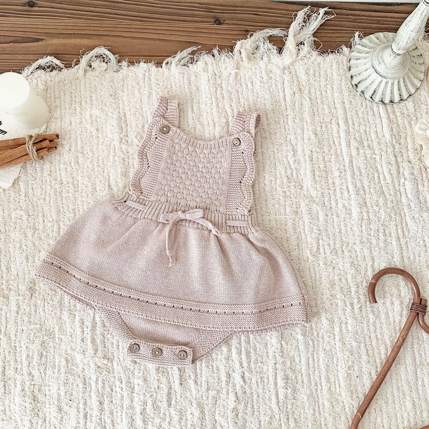 Whimsical Knit Pinafore Dress- CLEARANCE