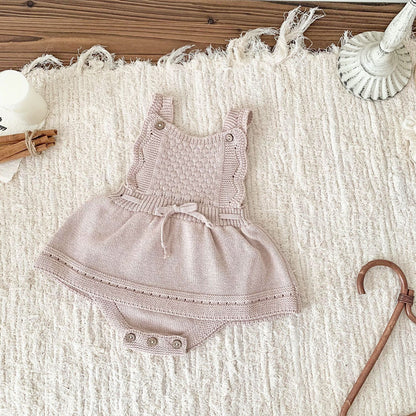 Whimsical Knit Pinafore Dress