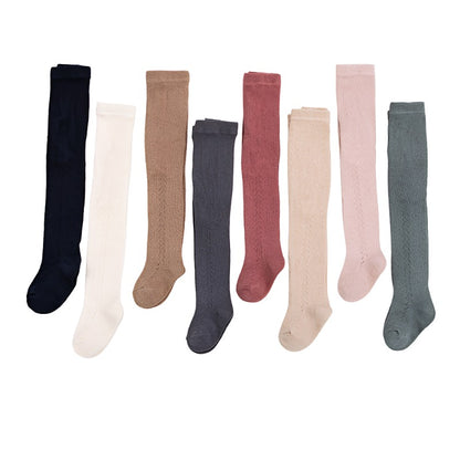 Open Knit Work Cotton Tights