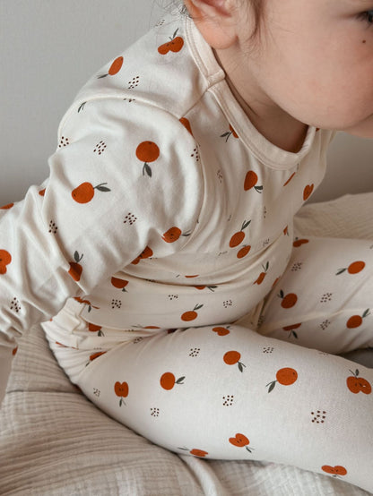 2-piece Long Sleeve Cotton Pajama Lounge Set | Apple Jaxx