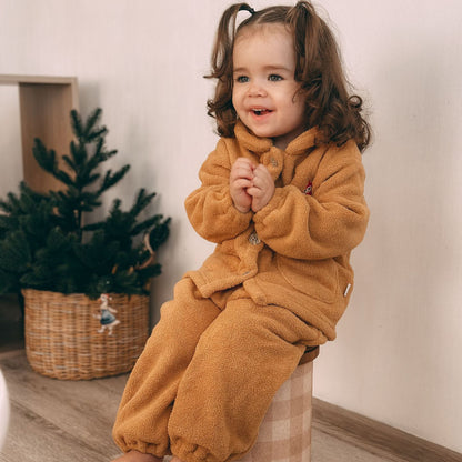 Woodland Embroidered 2-Piece Fleece Suit