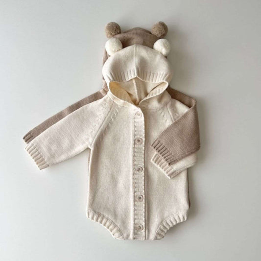 Baby Baby Hooded Romper Baby Knit Romper Baby Romper Google Knit knit romper knits Knitwear Sale Baby Bear Hooded Knit Romper | Lait + Cafe O'Lait Isla + Bo