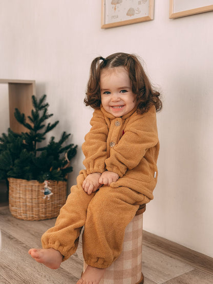 Woodland Embroidered 2-Piece Fleece Suit