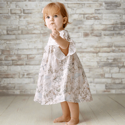 🌷 Primavera Organic Cotton Flutter Toddler Dress