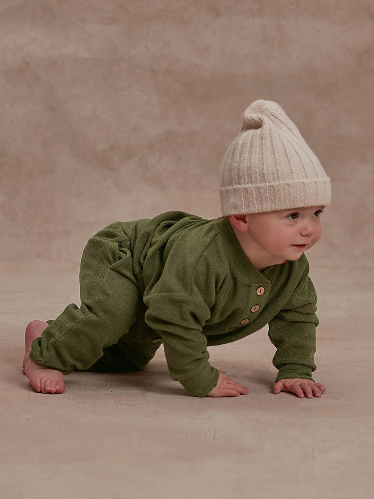 Cozy Terry Cloth Children's Sweatshirt and Trousers Set